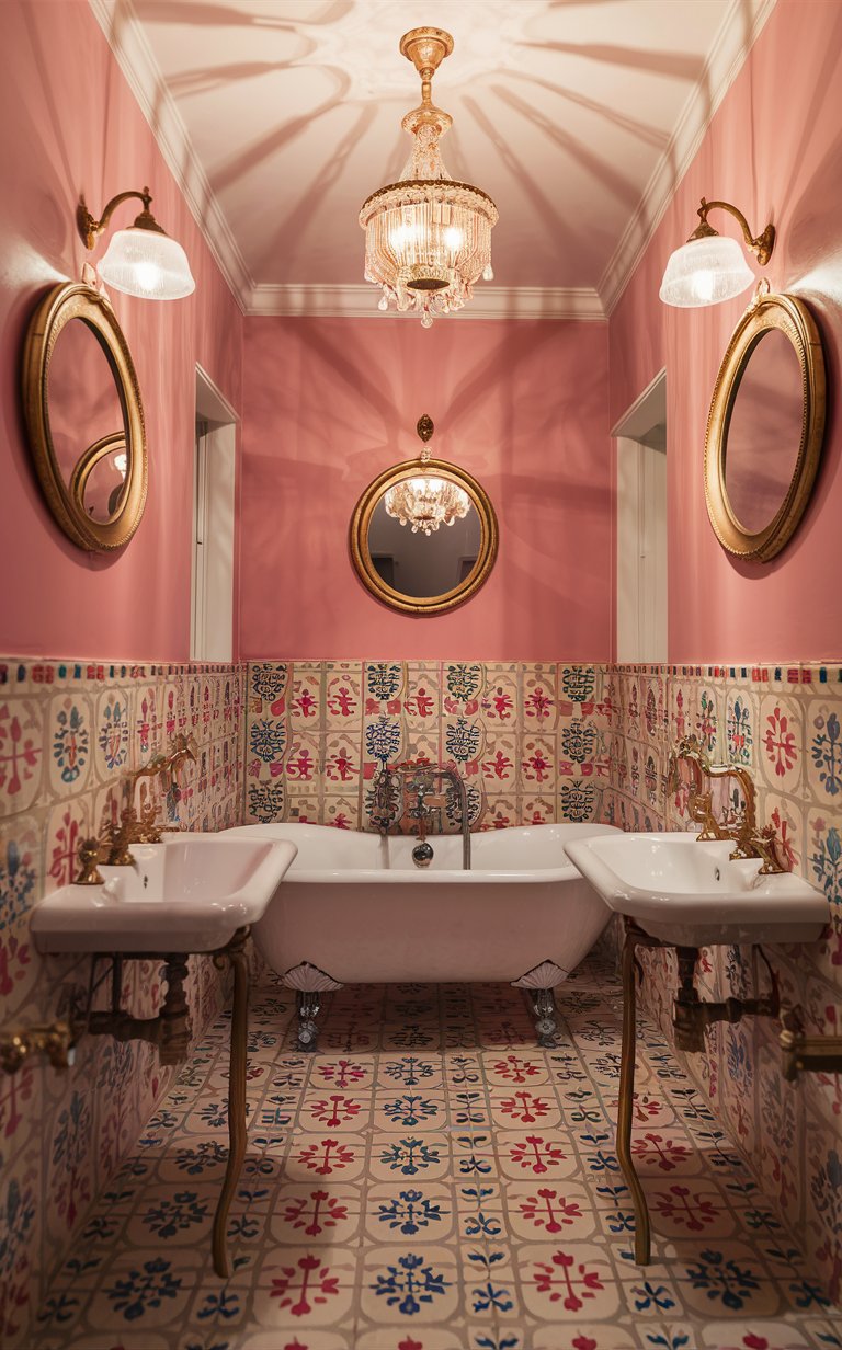 Retro Glam Washroom Style