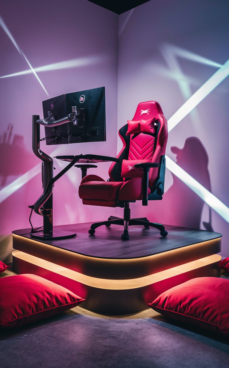 7. Gaming Chair Stage on Raised Platform