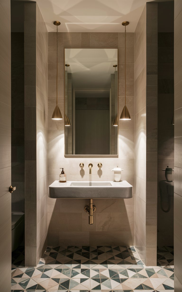 Sleek Contemporary Powder Room