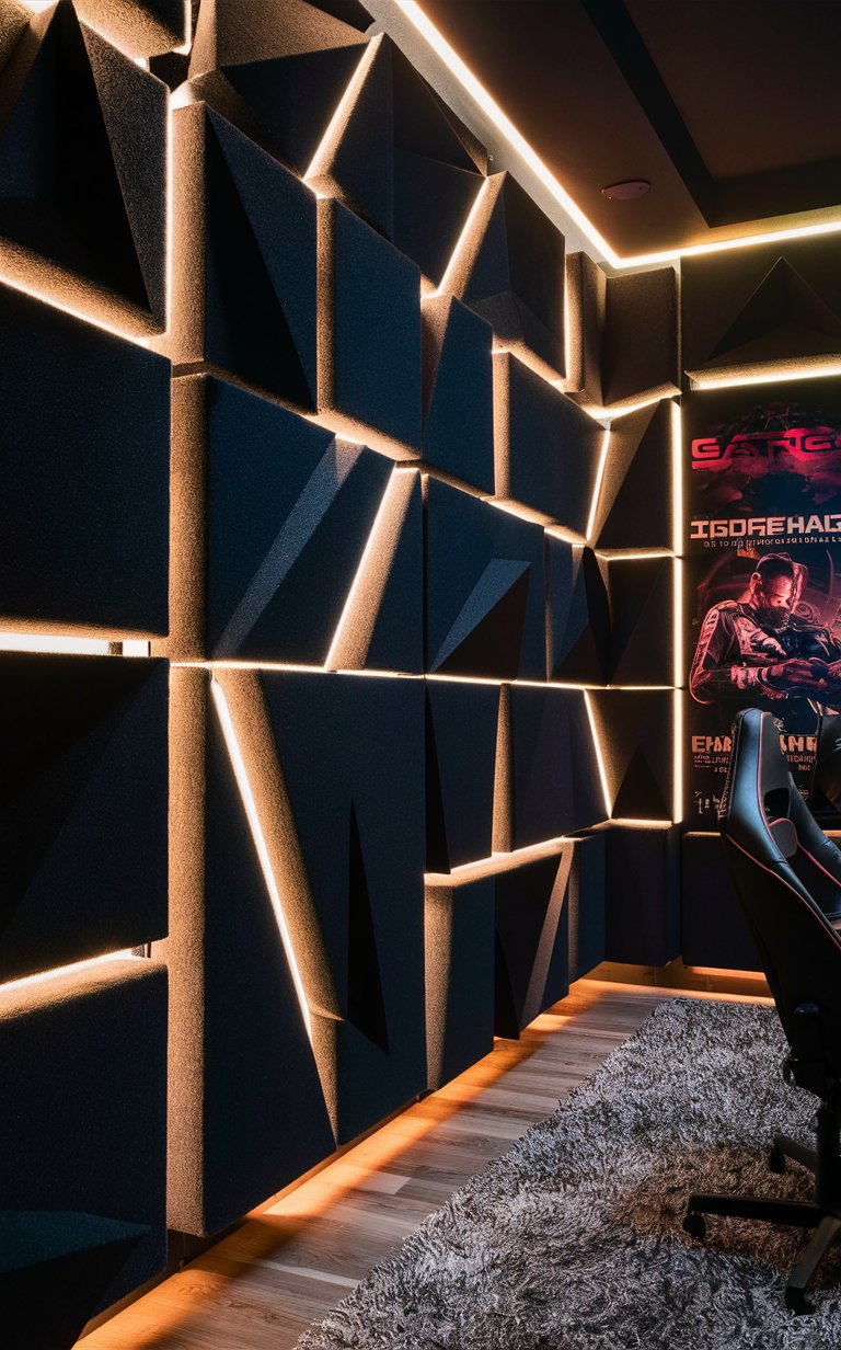 17. Soundproofing Foam with Artistic Layout