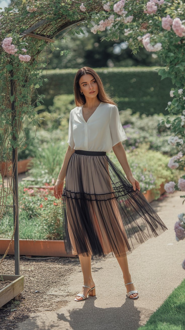8. Sheer Midi Skirt