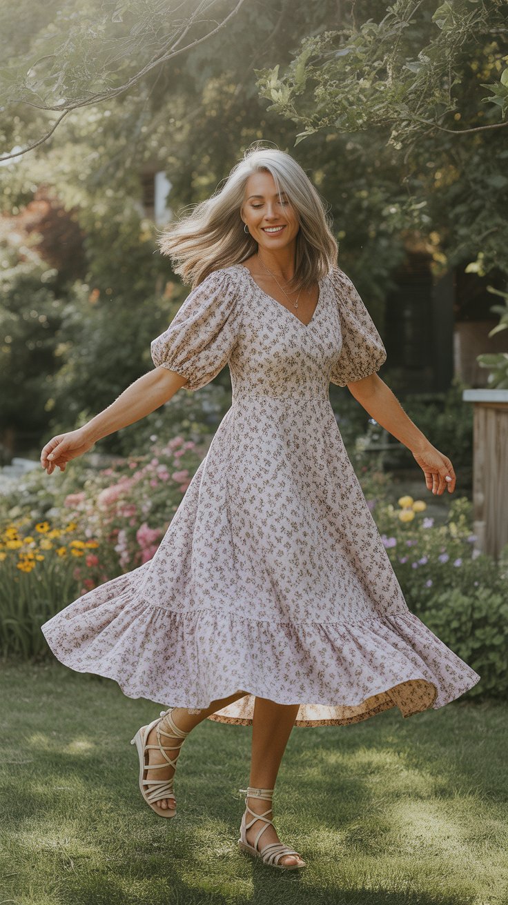 3. Midi-Length Cotton Dress